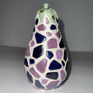Mosaic Eggplant Ceramic Garden Marker Figurine Kitchen Decor Grasslands Road